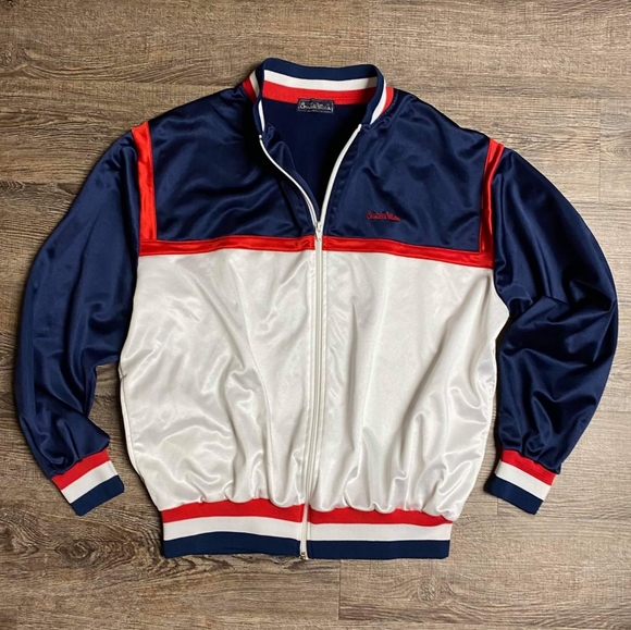 Red/White/Navy Countess Mara Bomber Jacket Zip- Up - Picture 1 of 2